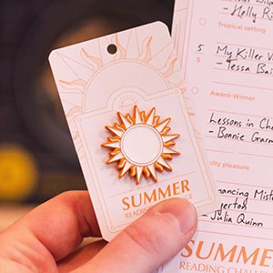 Collect your free* Summer Reading Challenge pin